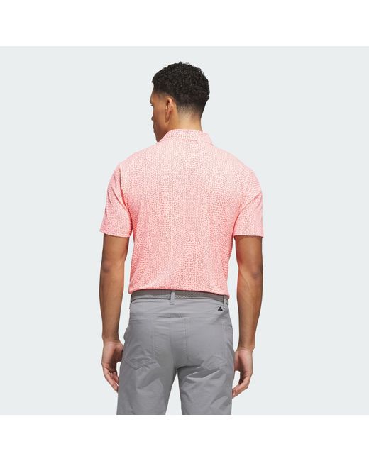 Adidas Red Ultimate365 Tour Cool Feeling Deco Polo Shirt for men