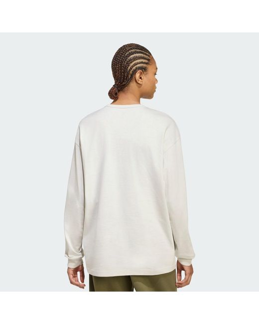 Adidas White Essentials Oversize-Pullover