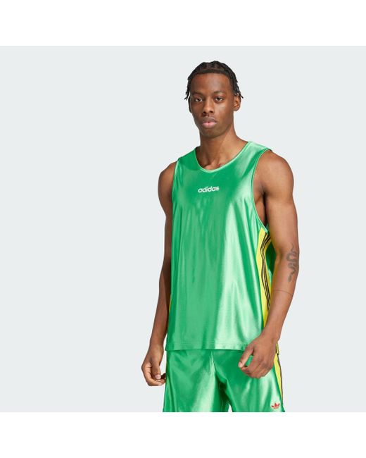 Adidas Originals Green Retro Boxing Tank Top for men