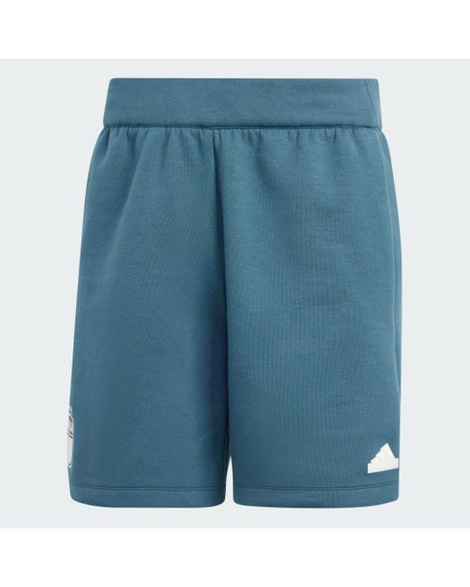 Adidas Originals Blue Italy Travel Shorts for men