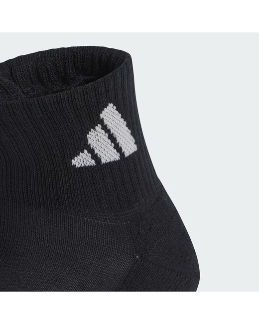 Adidas Black Cushioned Sportswear Ankle Socks 3 Pair Pack