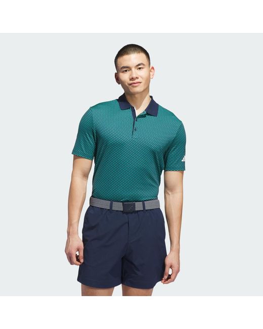 Adidas Originals Green Beyond The Course Textured Polo Shirt for men