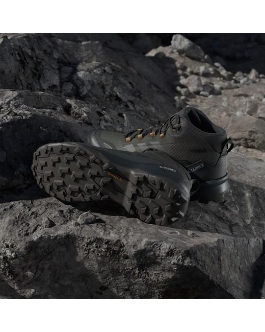 Adidas Black Terrex Skychaser Ax5 Mid Gore-Tex Hiking Shoes for men