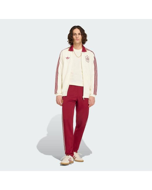 Adidas Red Spain Away Anthem Jacket for men