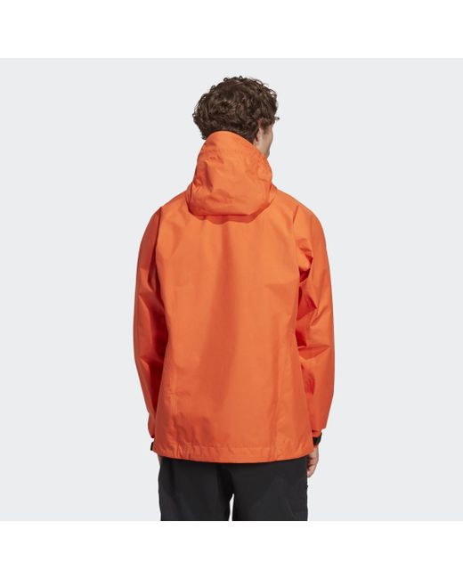 Adidas Originals Orange Terrex Xperior Gore-tex Paclite Rain Jacket for men