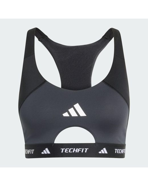 Adidas Multicolor Techfit Workout Color Block Medium Support Bra