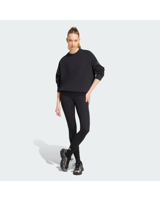 Adidas Black Soft Lux Loose Sweatshirt