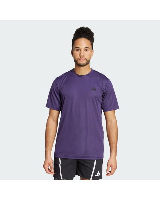 Adidas Purple Train Essentials T-shirt for men