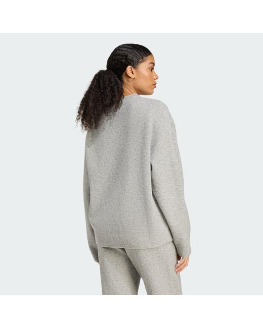 Adidas Gray Originals Athletic Dept Knitted Sweatshirt