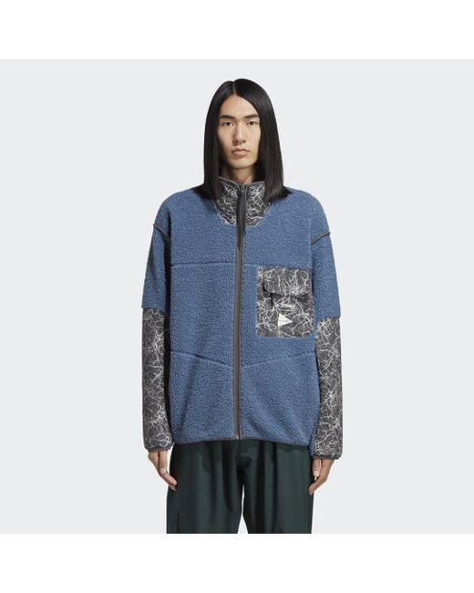 Giacca Terrex x and wander Fleece di Adidas in Blue da Uomo