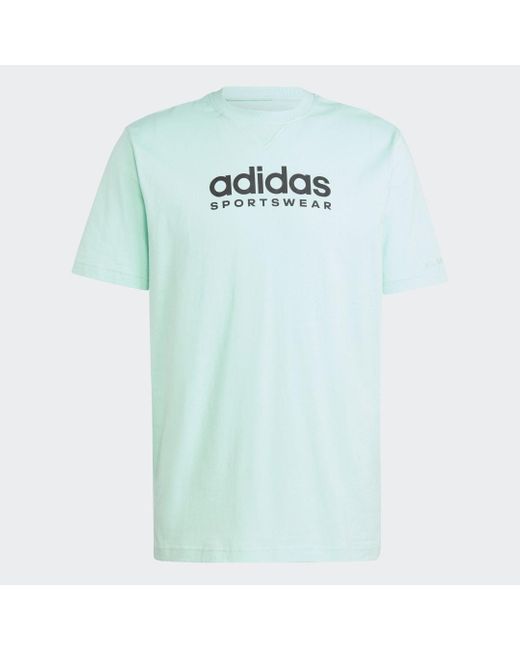 Adidas Blue All Szn Graphic T-Shirt for men