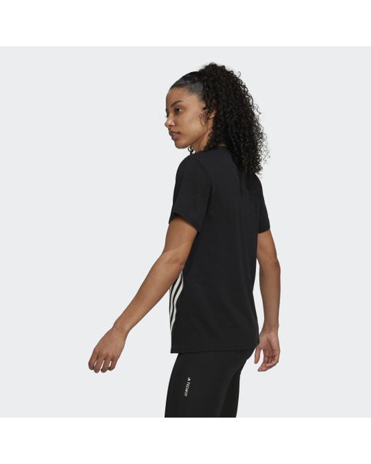 Adidas Black Trainicons 3-Stripes T-Shirt