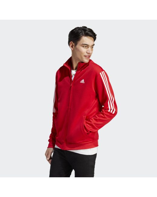 Giacca da allenamento Tiro Suit-Up di Adidas in Red da Uomo