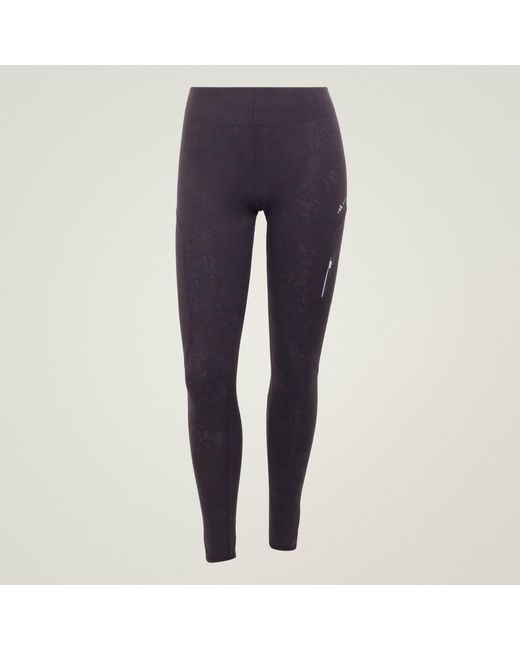 Adidas Blue By Stella Mccartney Running Floral Lace Leggings