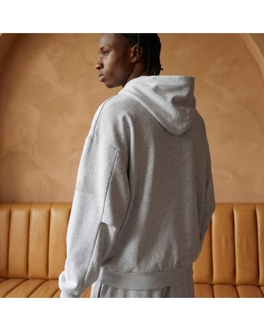 Adidas Blue Soft Lux Hoodie Sweatshirt for men