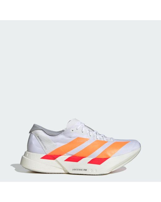 Adidas Pink Adizero Adios Pro 4 Shoes for men