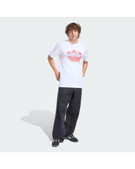 Adidas White Liverpool Fc Seasonal Graphic T-Shirt for men