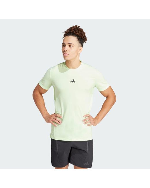 Adidas Originals Green Designed For Training Workout T-shirt for men
