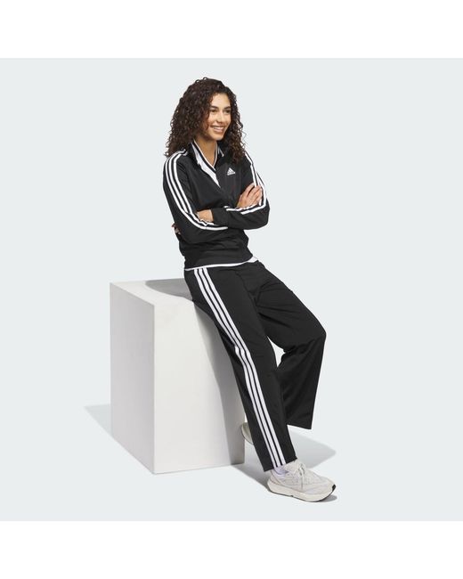 Adidas Black Priegreen Essentials War Up Sli 3 Stripes Jacket