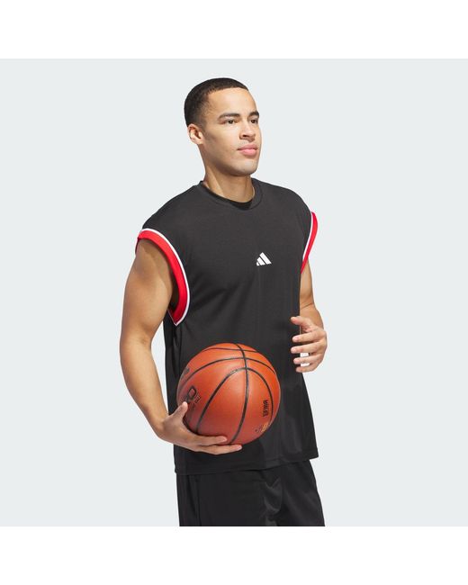 Adidas Black Basketball All-World Sleeveless Tank Top for men