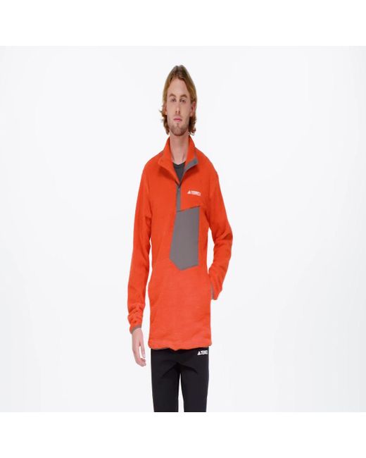 Felpa Terrex Xploric High-Pile-Fleece di Adidas Originals in Orange da Uomo