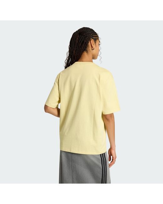 Adidas Yellow Trefoil Essentials Boyfriend T-Shirt