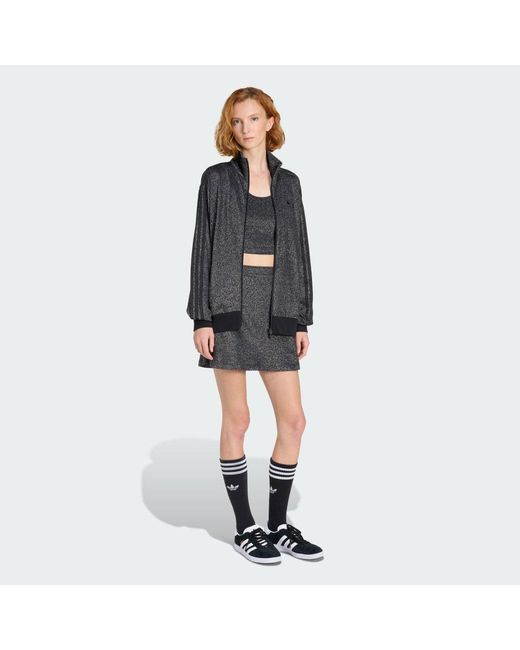 Adidas Gray Originals Lurex Mini Skirt