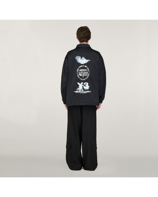 Adidas Black Y-3 Graphic Coach Jacket