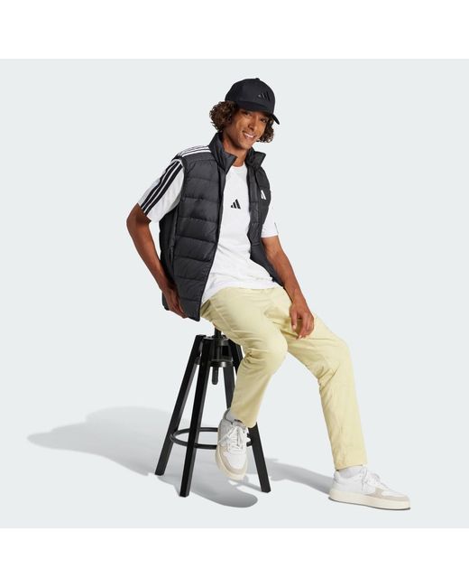 Adidas Originals White Essentials 3-Stripes Single Jersey T-Shirt for men