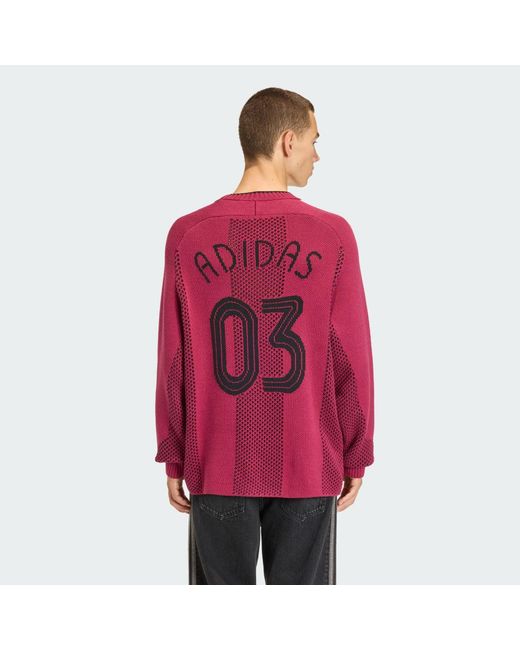 Adidas Red Adicolor Blokecore Longsleeves Light Weight Pullover