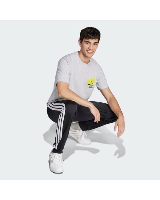 Adidas White Lounge Still Life Lemons Graphic Tee for men