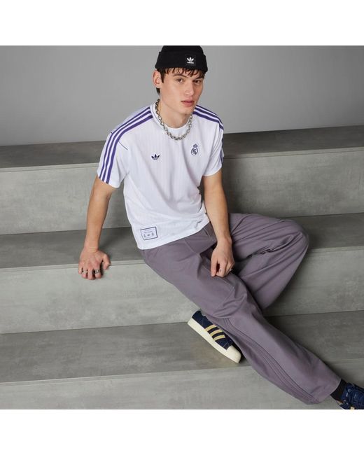 Adidas White Real Madrid Terrace Icons Jersey (Gender Neutral)