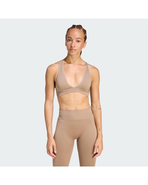 Adidas Natural Workout Essentials Knit Light Support Bra