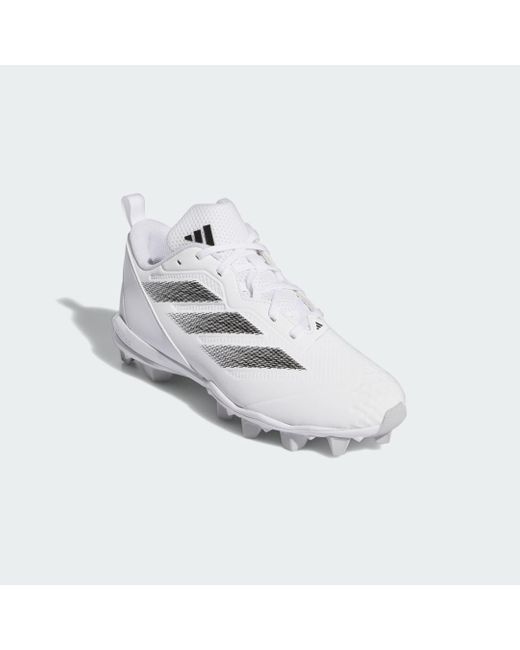 Adidas White Molded Mesh Baseball Cleats