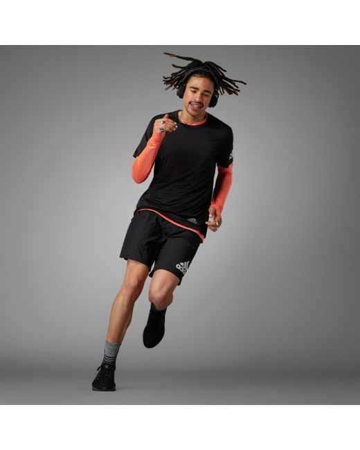 Adidas Black Run It Shorts for men