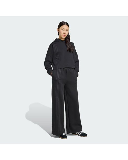 Adidas Black Off Placed 3-Stripes Hoodie