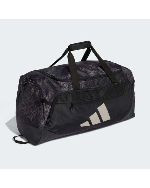 Adidas Black Training Defender Graphic Duffle Bag Medium