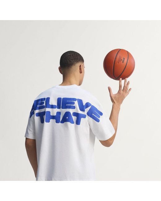 Adidas Blue Anthony Edwards Believe That T-Shirt for men