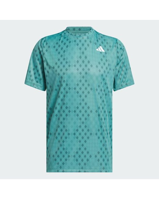 Adidas Blue Club Tennis Climacool Graphic T-Shirt for men