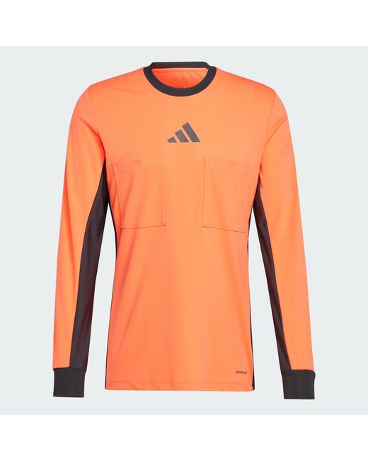 Adidas Orange Referee 24 Long Sleeve Jersey for men