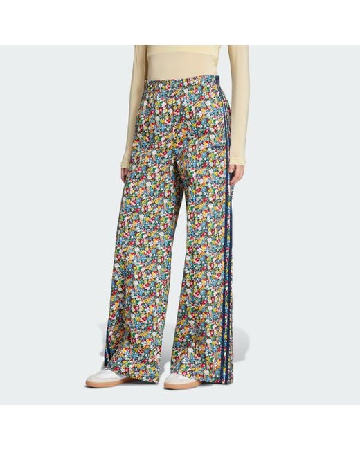 Adidas Blue Originals X Liberty London Wide Leg Track Pants