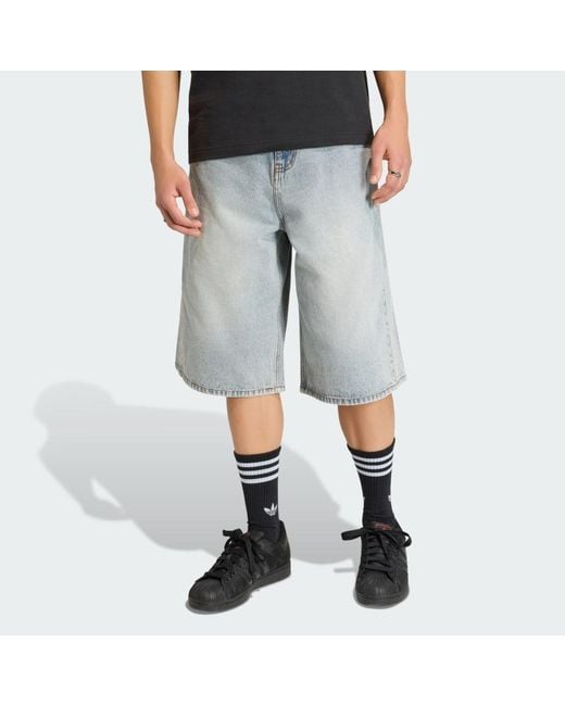 Adidas Gray Denim Shorts for men
