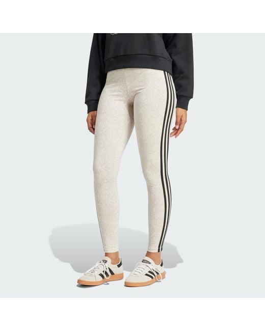 Adidas Originals Natural Snakeskin Allover Print Leggings