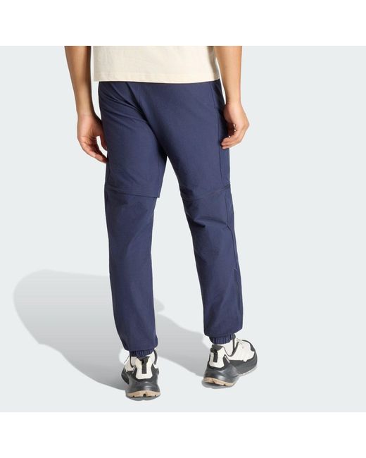 Adidas Blue Terrex Xperior Utilitas Clima365 Zip-Off Tracksuit Bottoms for men