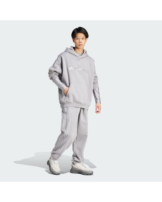 Adidas Gray Appliqué Hoodie for men
