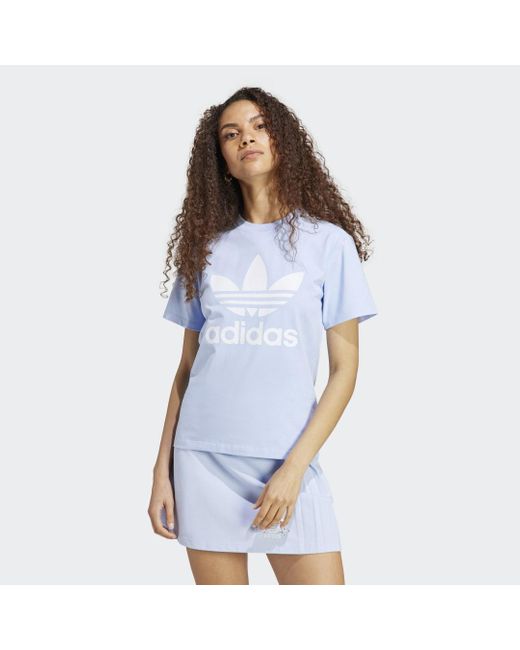 Adidas Blue Adicolor Classics Trefoil T-shirt
