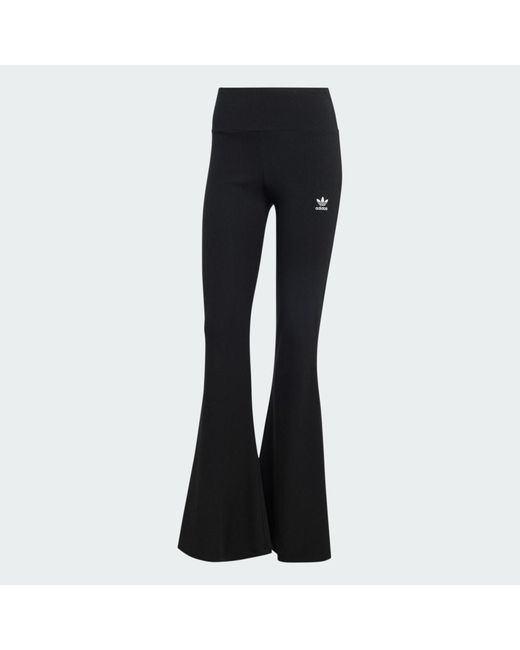 Adidas Black Essentials Rib Flared Leggings