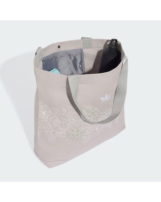 Adidas White Originals Floral Tote Bag