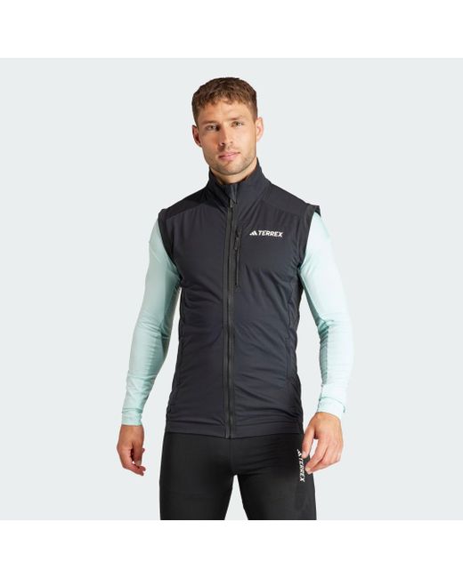 Adidas Blue Terrex Xperior Cross-country Ski Soft Shell Vest for men