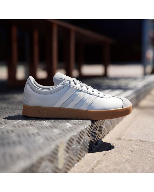 Adidas White Vl Court Base Shoes
